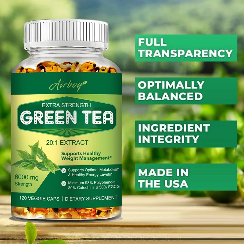 Garcinia Cambogia Extract - Green Tea Capsules - Promote Metabolism,